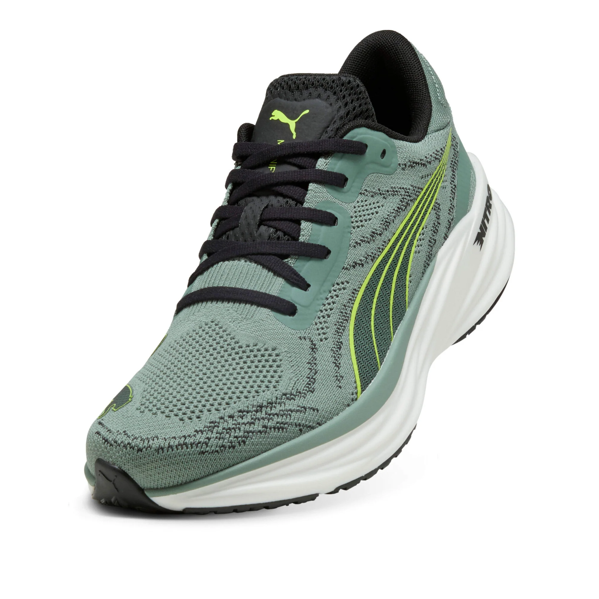 Puma Magnify NITRO 2, Laufschuhe, Herren, Green Moon/Yellow Alert - Image 4