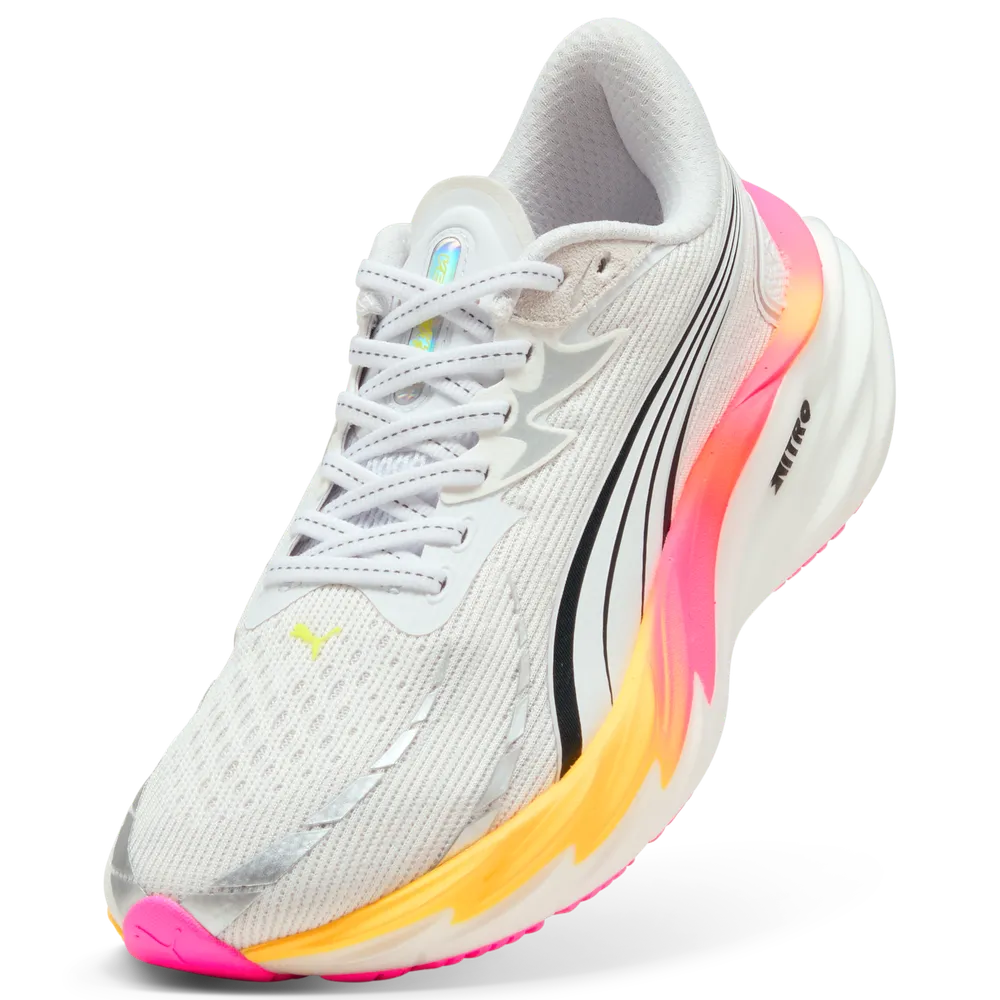 Puma Velocity NITRO™ 4, Laufschuh, Damen, Puma White/Glowing Red/Poison Pink - Image 3
