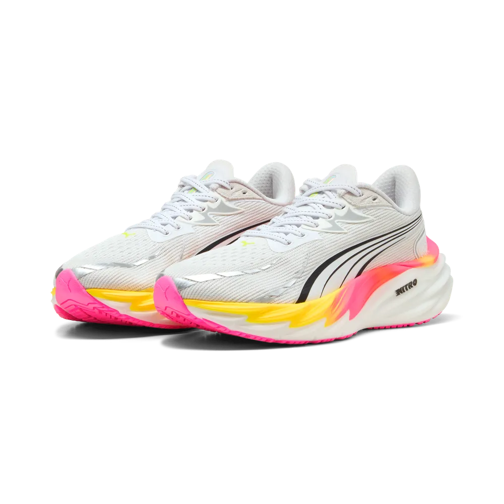 Puma Velocity NITRO™ 4, Laufschuh, Damen, Puma White/Glowing Red/Poison Pink - Image 5