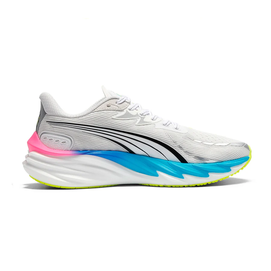 Puma Velocity NITRO™ 4, Laufschuh, Herren, Puma White/Ultra Blue/Poison Pink
