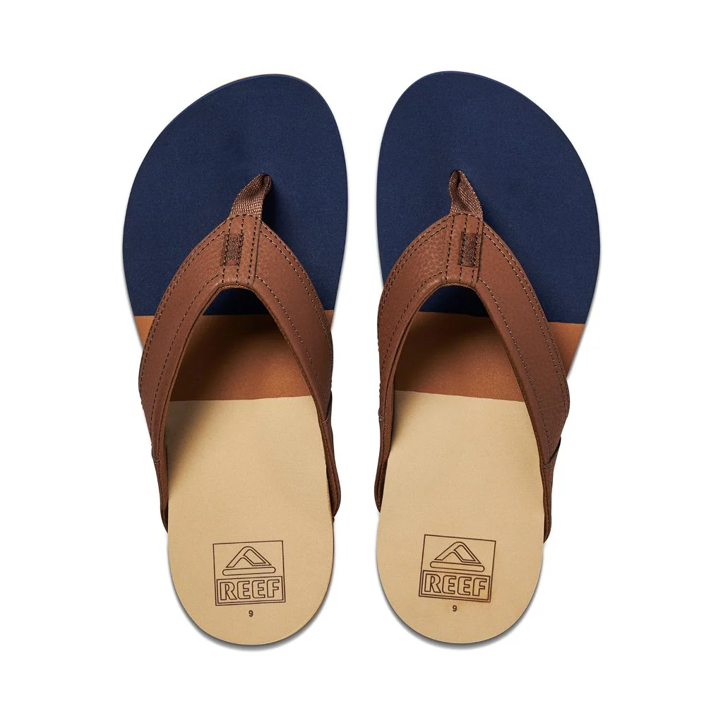 REEF Sandale Herren Tri Newport, navy/tan, braun/blau, Flipflop - Image 2