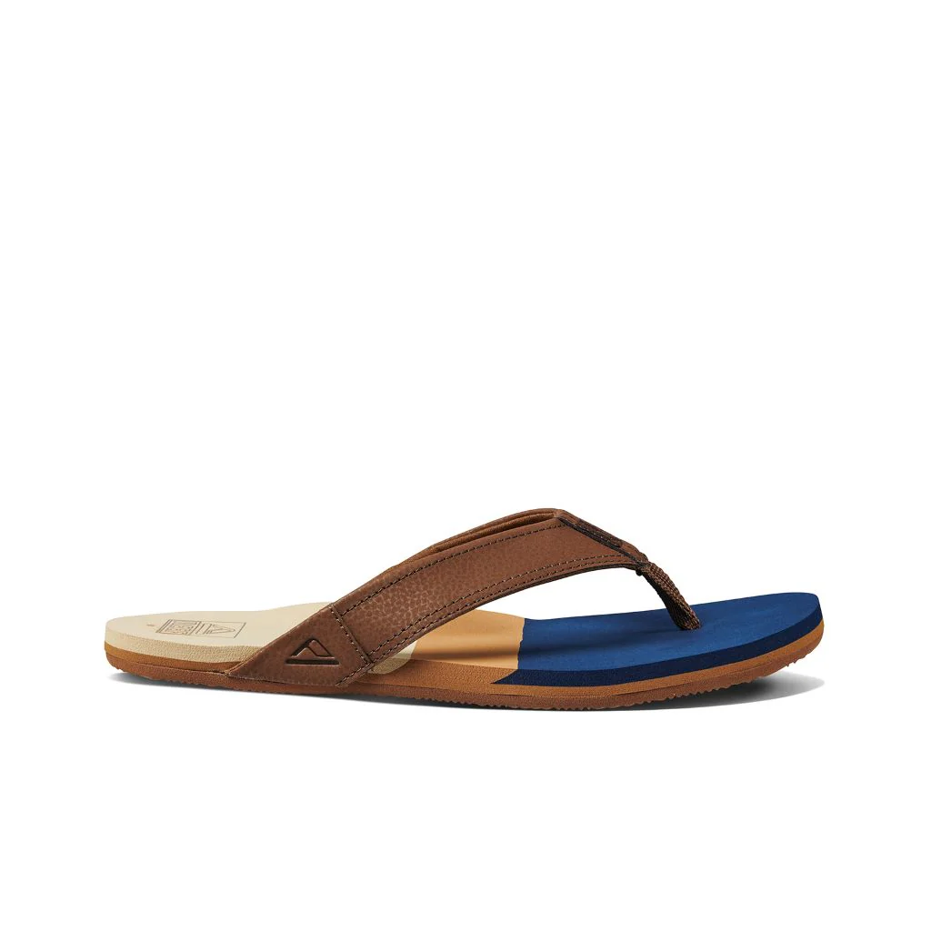 REEF Sandale Herren Tri Newport, navy/tan, braun/blau, Flipflop - Image 3