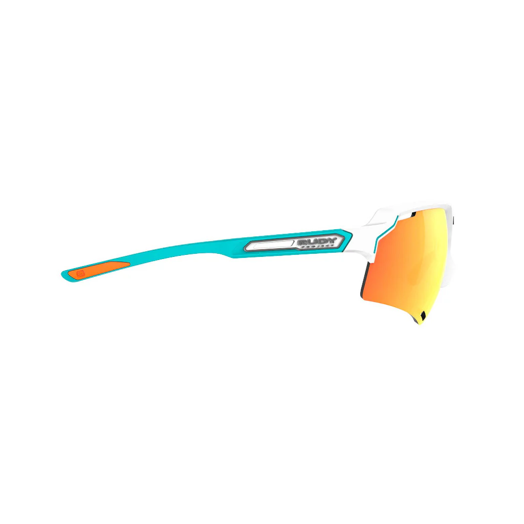 RUDY Project Deltabeat White Emerald (Matte) - RP Optics Multilaser Orange, Radbrille, Sportbrille, weiß/türkis - Image 4