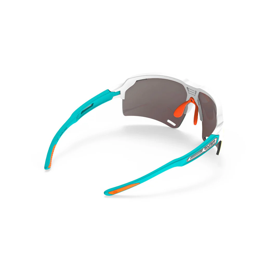 RUDY Project Deltabeat White Emerald (Matte) - RP Optics Multilaser Orange, Radbrille, Sportbrille, weiß/türkis - Image 5