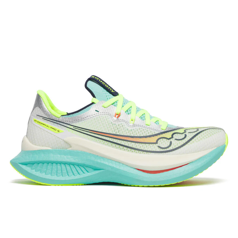 Saucony Endorphin Pro 5, Laufschuh, Damen, White/Splash