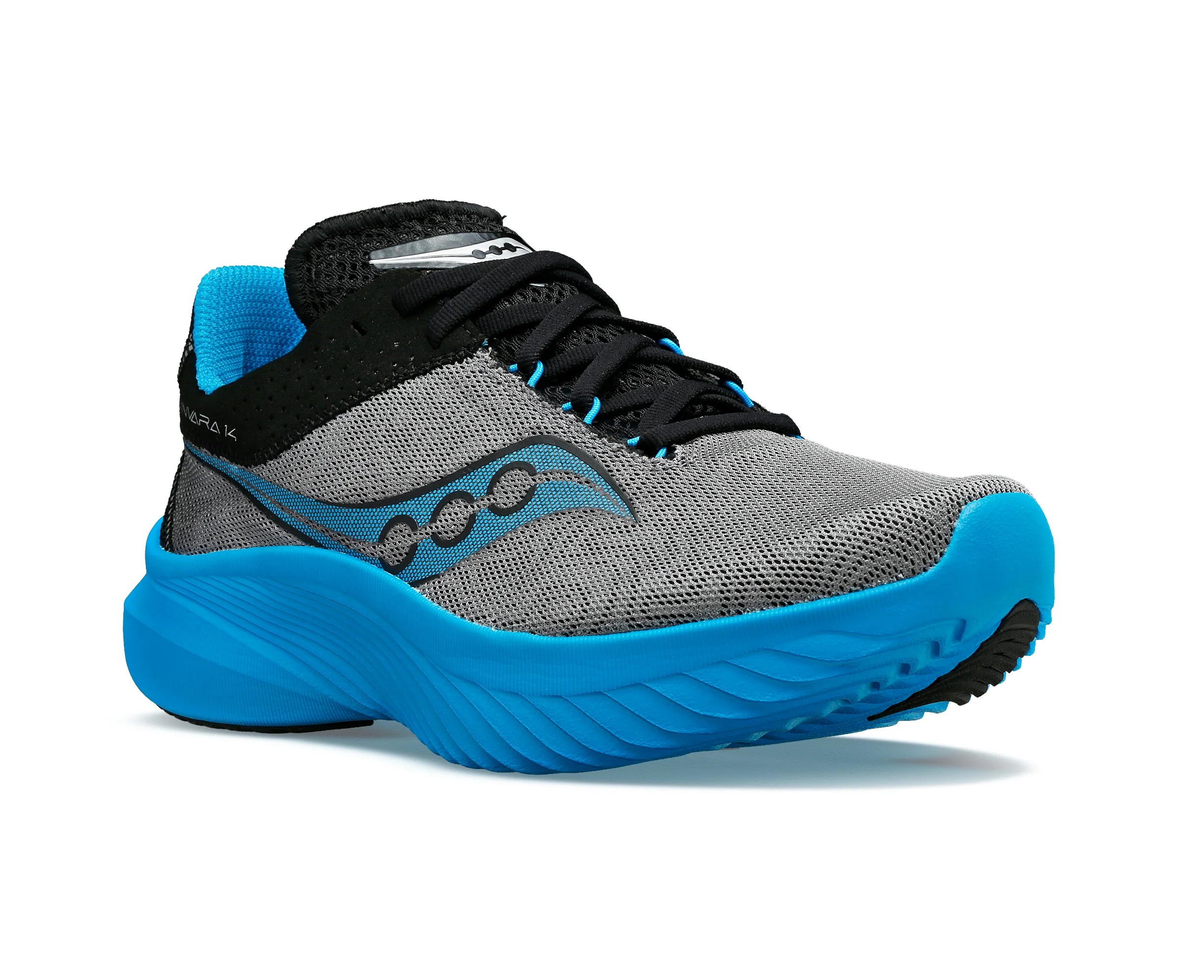 Saucony Kinvara 14, Damen, echo pewter, blau/schwarz reflektierend - Image 5