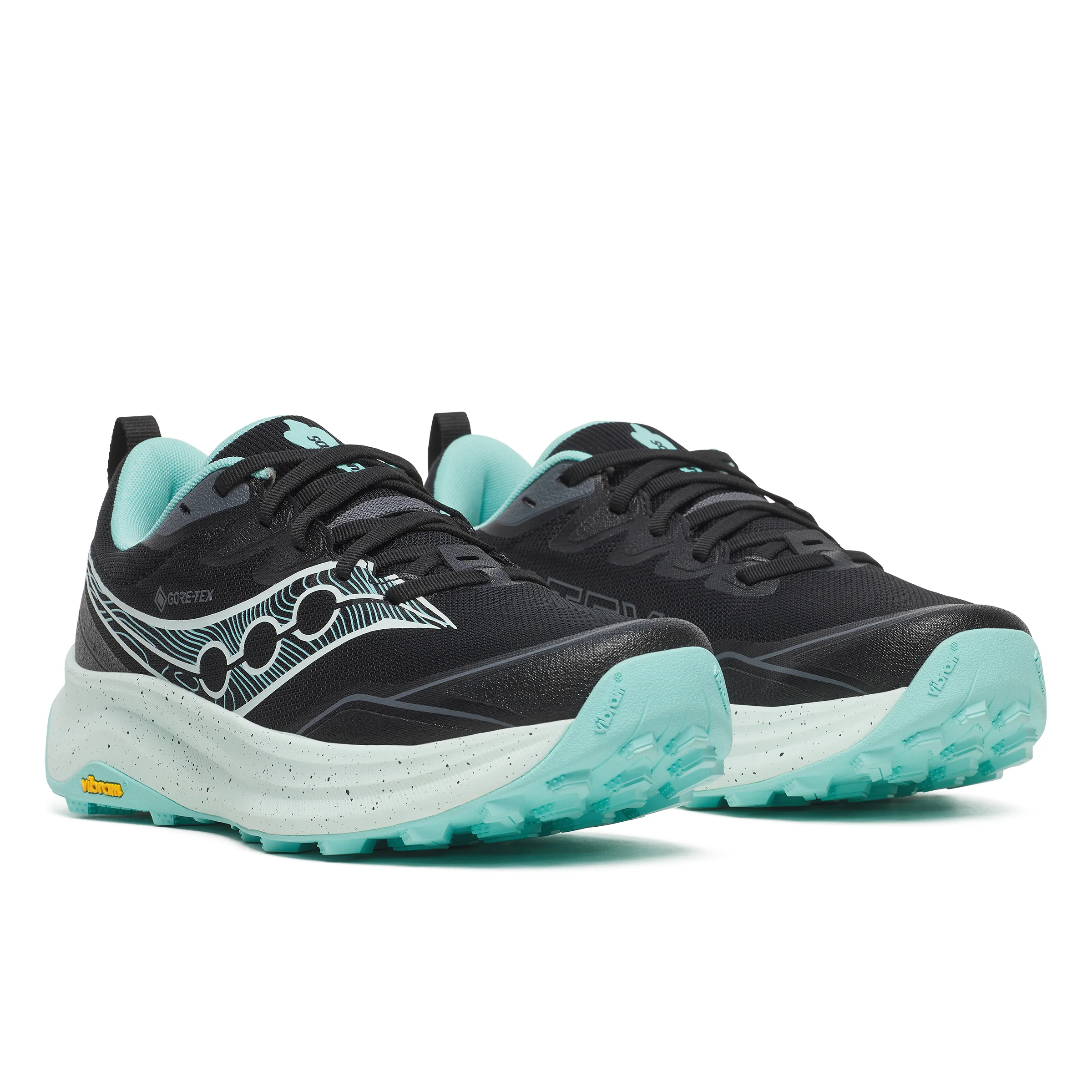 Saucony Peregrine 16 GTX, Damen, Black/Aqua - Image 3