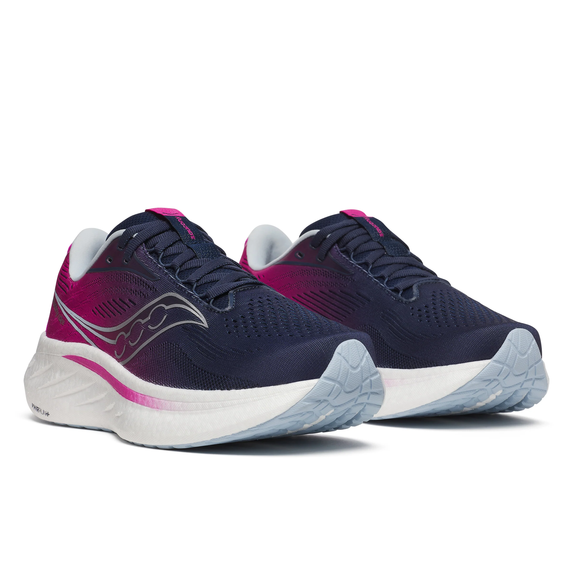 Saucony Ride 18, Laufschuh, Damen, NAVY/ FUCHSIA - Image 3