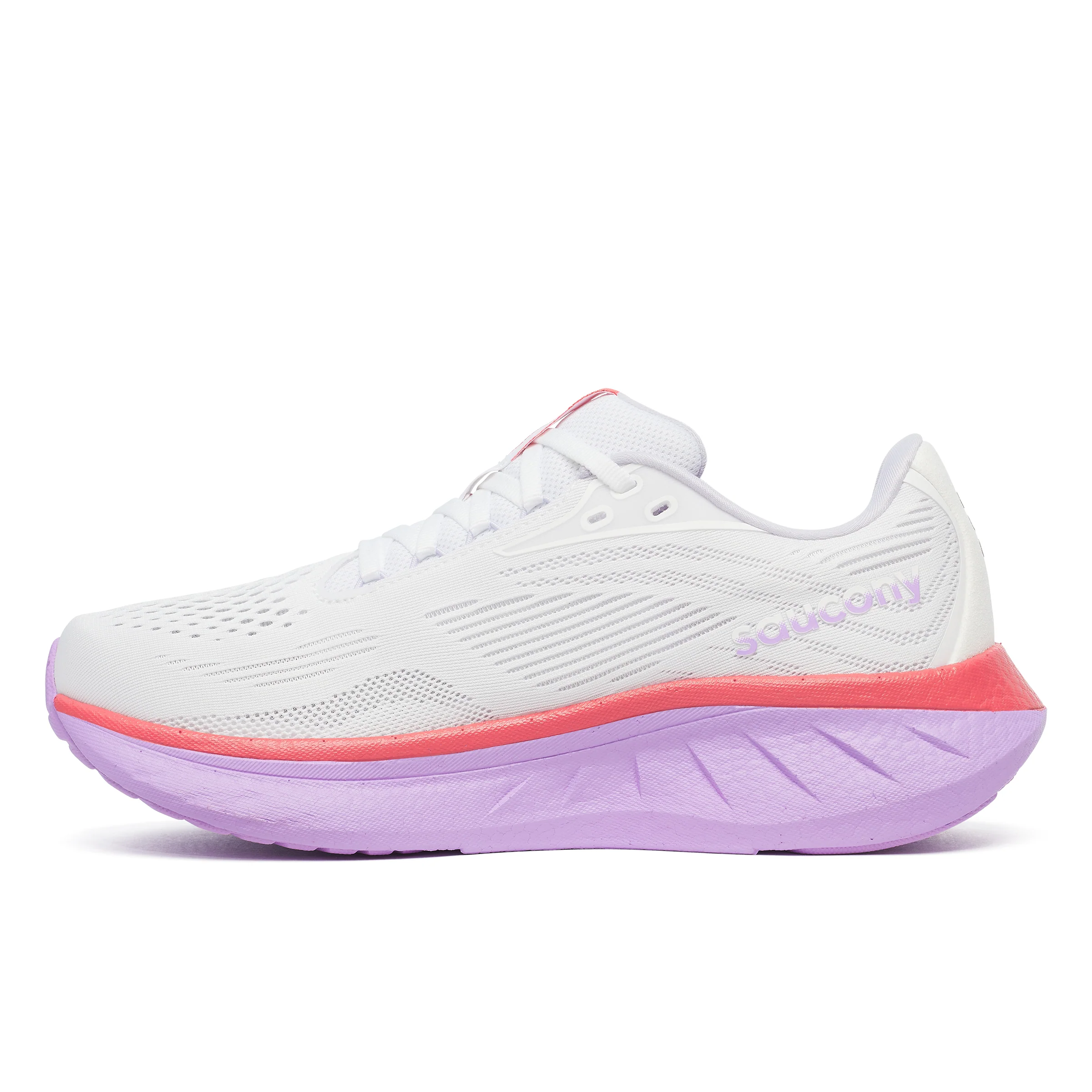 Saucony Ride 18, Laufschuh, Damen, White/Coral - Image 2