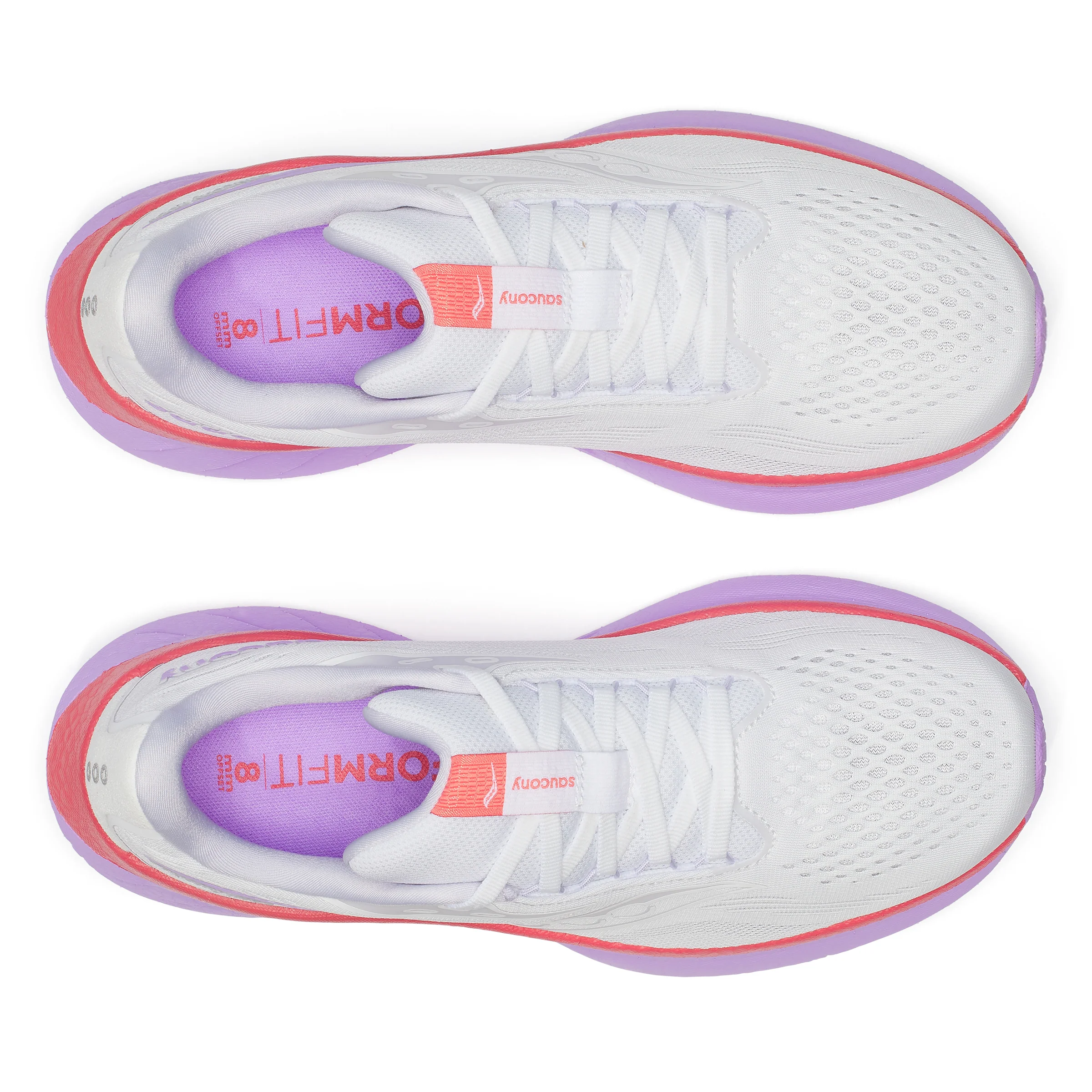 Saucony Ride 18, Laufschuh, Damen, White/Coral - Image 4