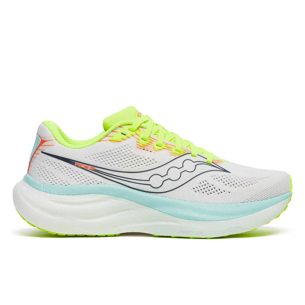 Saucony Ride 19, Laufschuh, Damen, White/Splash