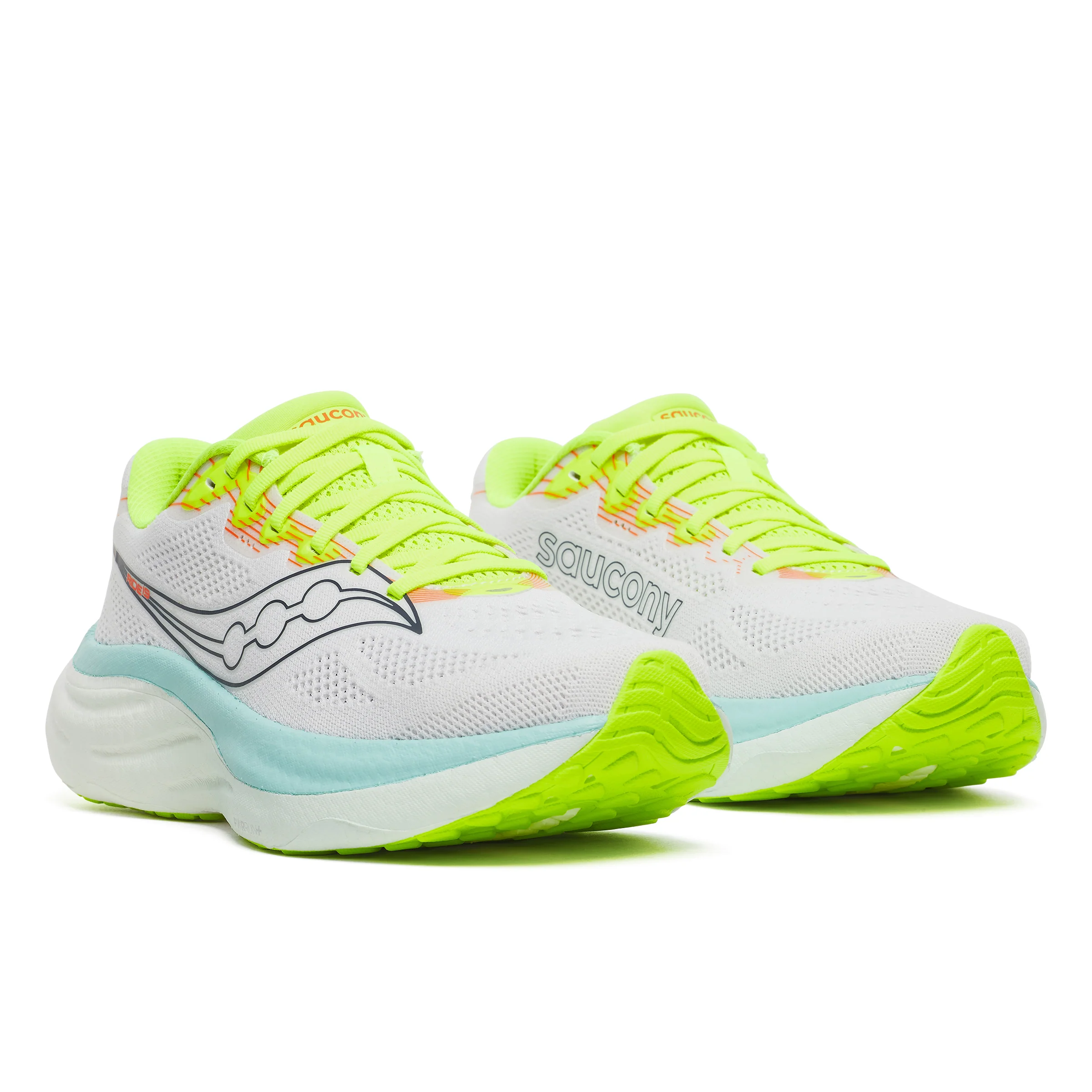 Saucony Ride 19, Laufschuh, Damen, White/Splash - Image 4