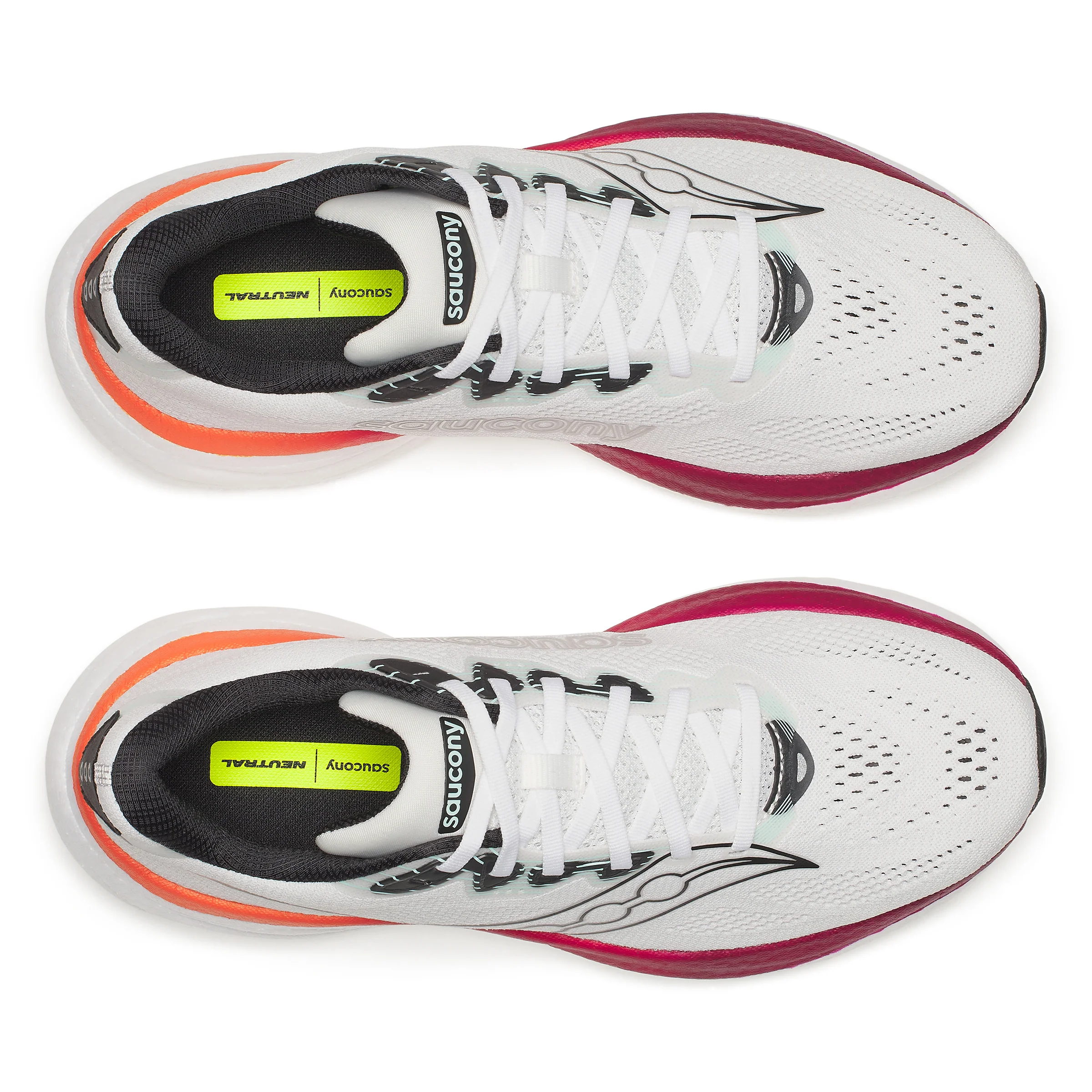Saucony Ride 19, Laufschuh, Herren, White/Crimson - Image 5