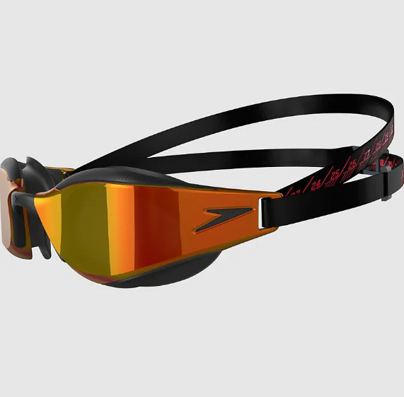 Speedo Fastskin Hyper Elite Mirror, Schwimmbrille, unisex, Black/Gold - Image 2