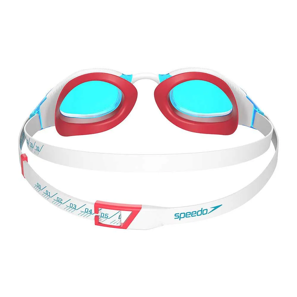 Speedo Fastskin Hyper Elite Mirror, Schwimmbrille, Blue/White/Red - Image 3