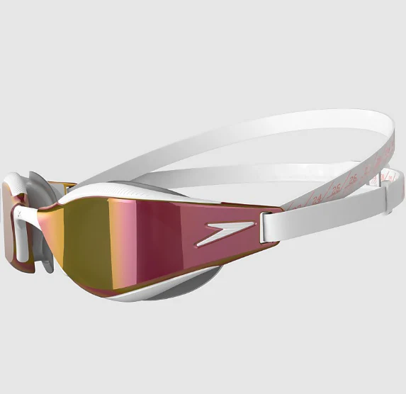 Speedo Fastskin Hyper Elite Mirror, Schwimmbrille, unisex, White/Gold - Image 2