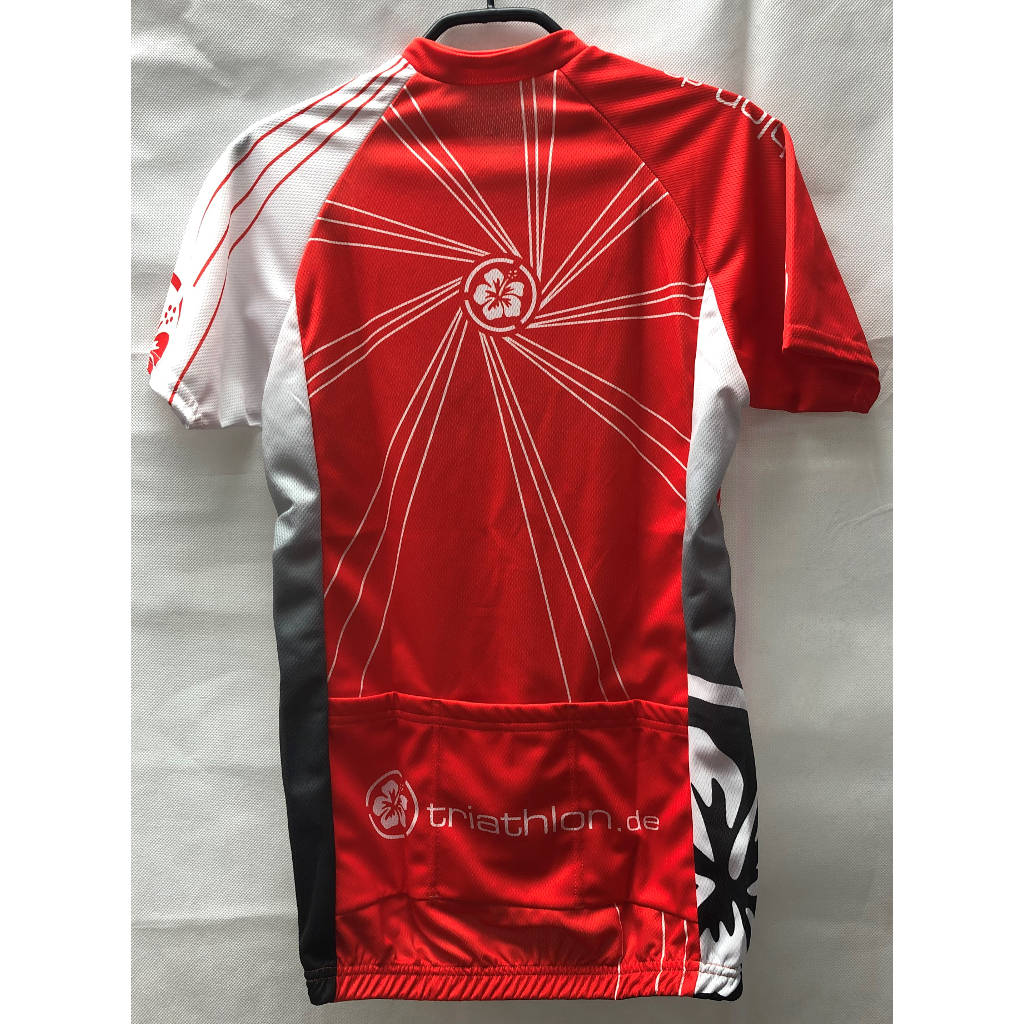 triathlon.de Basic Radtrikot, Damen, rot/weiß/grau - Image 2