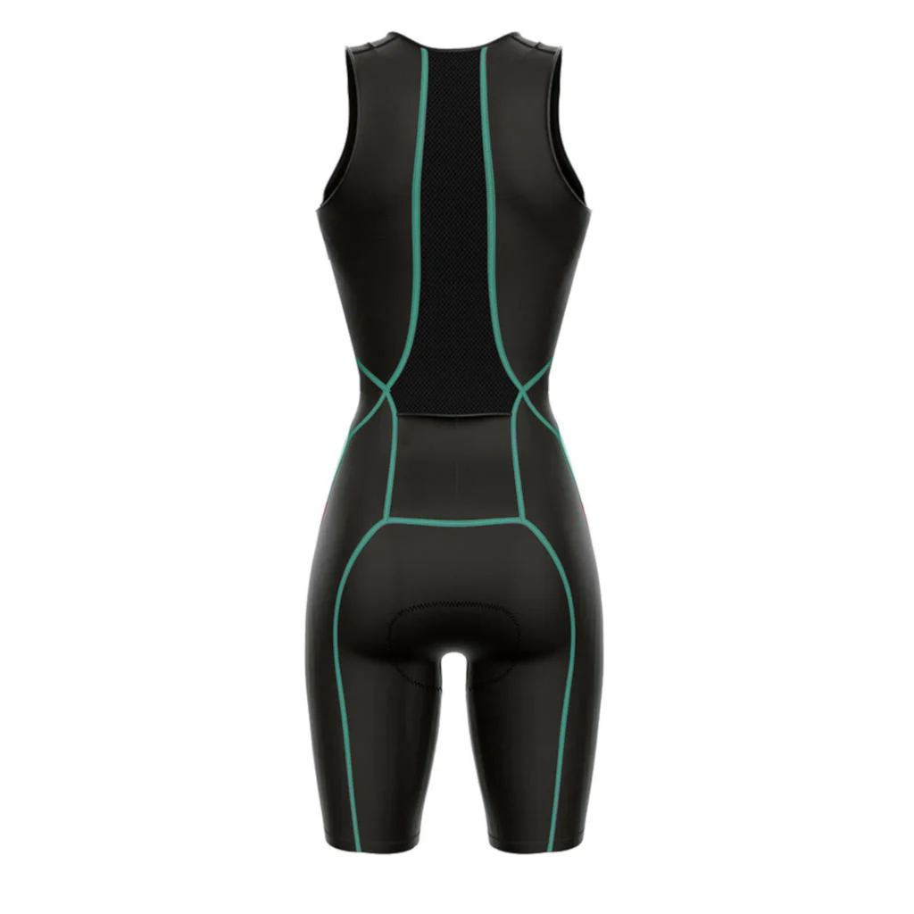 triathlon.de Basic TriSuit, Damen, schwarz/mint - Image 3