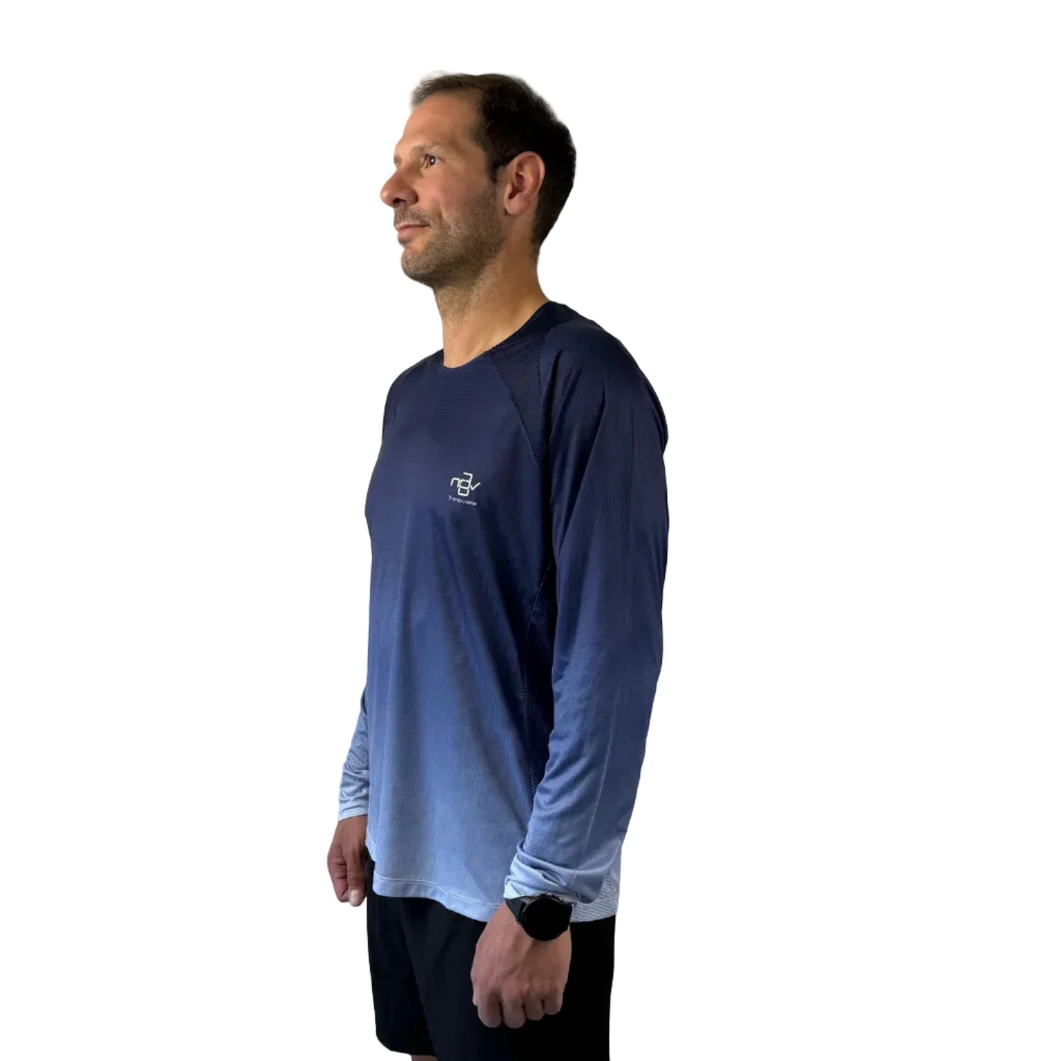 Trinovate Elite Laufshirt Longsleeve, Blue Horizon, unisex - Image 5