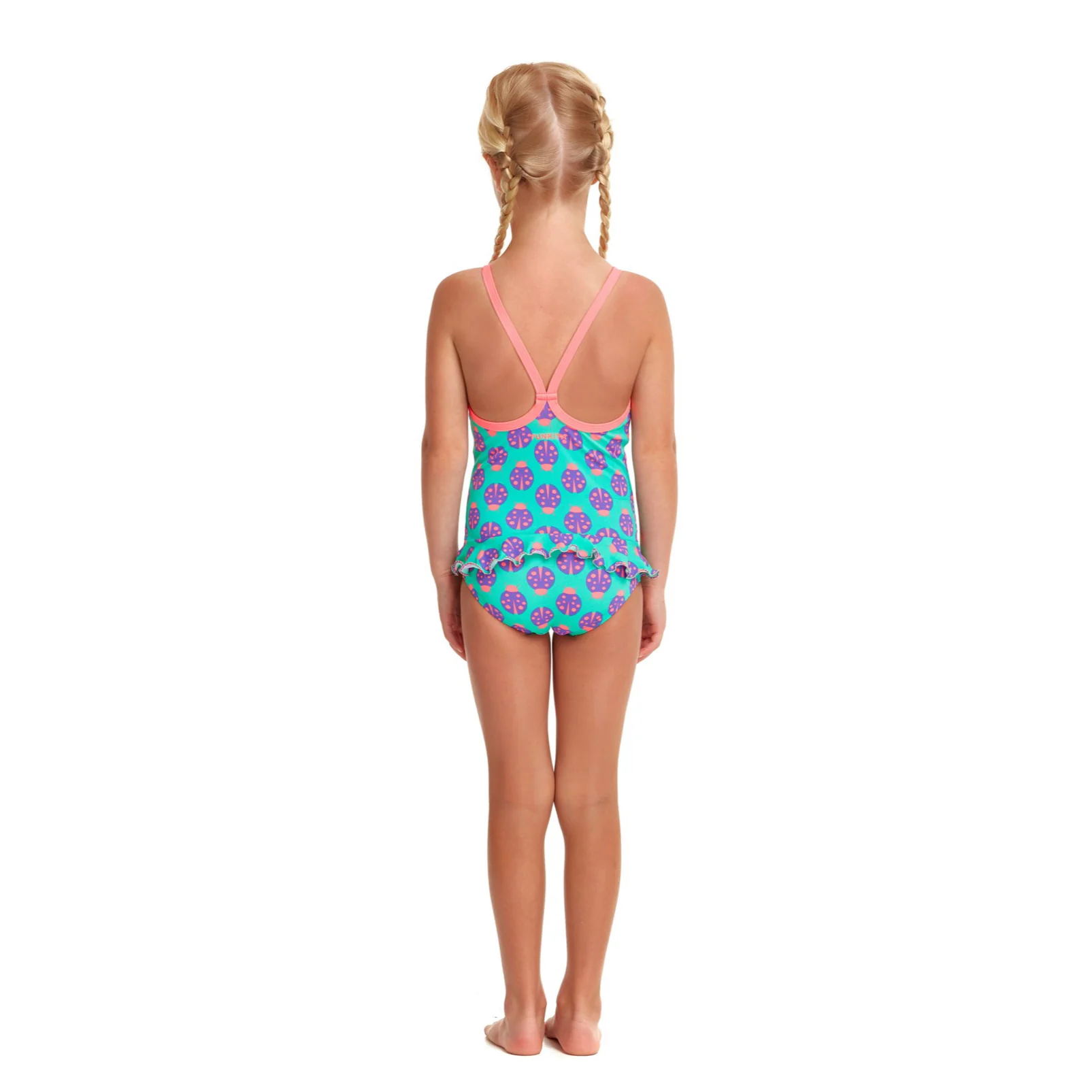 Way Funky Funkita Belted Frill One Piece Love Bug, Badeanzug, Kinder - Image 3