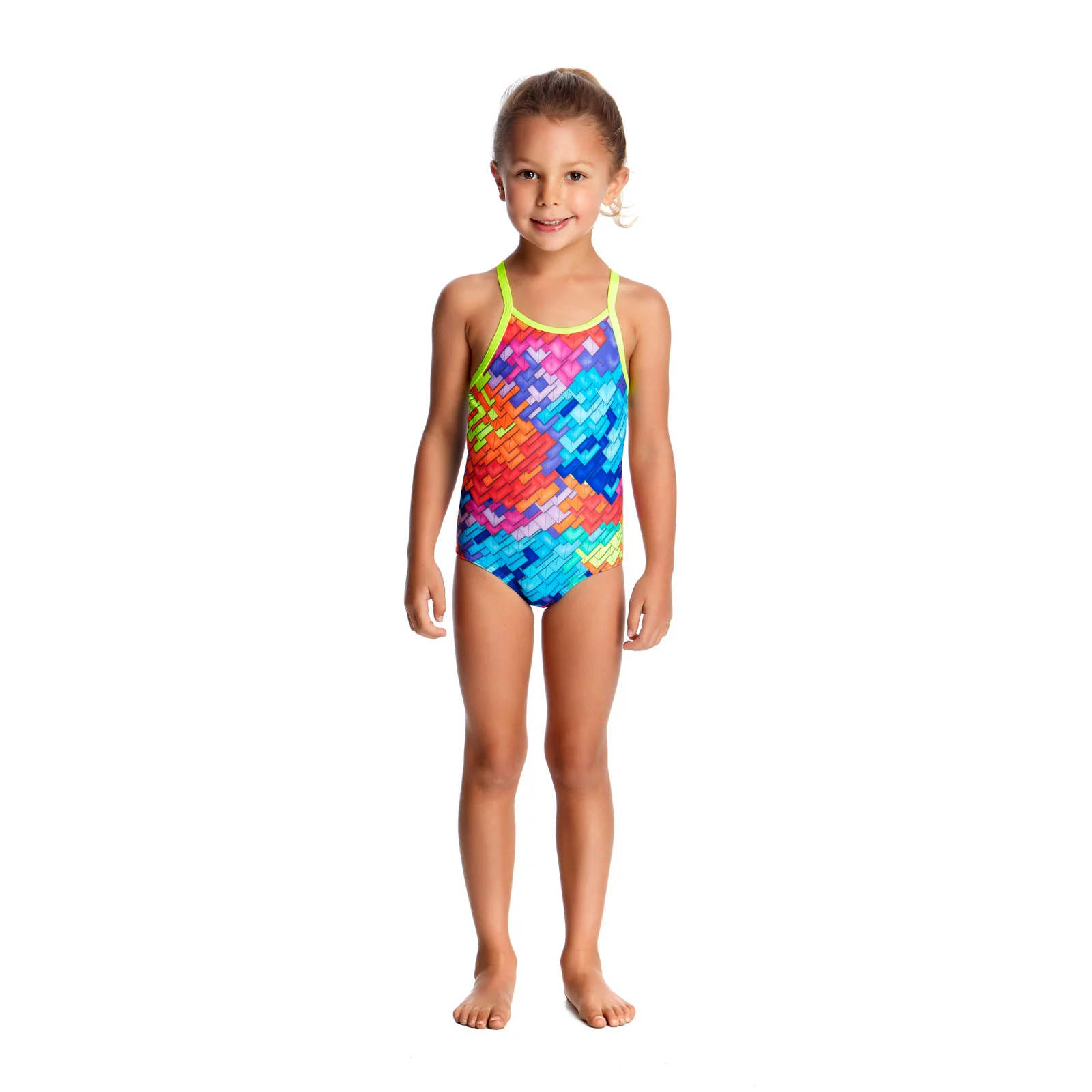 Way Funky Funkita, Printed One Piece Layer Cake, Badeanzug, Kinder - Image 2