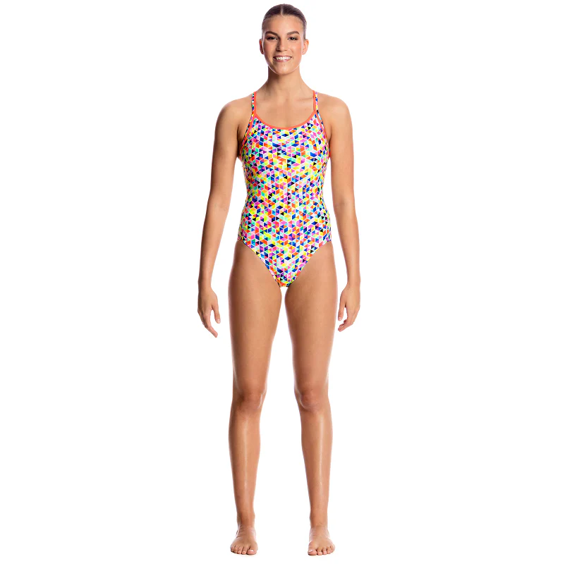 Way Funky Funkita Diamond Back One Piece Hex On Legs, Badeanzug, Damen