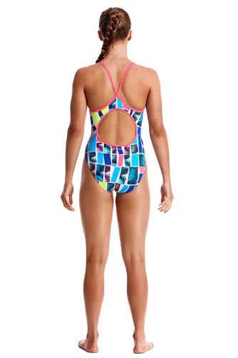 Way Funky Funkita, Diamond Back One Piece Palm Bar, Badeanzug, Kinder - Image 2