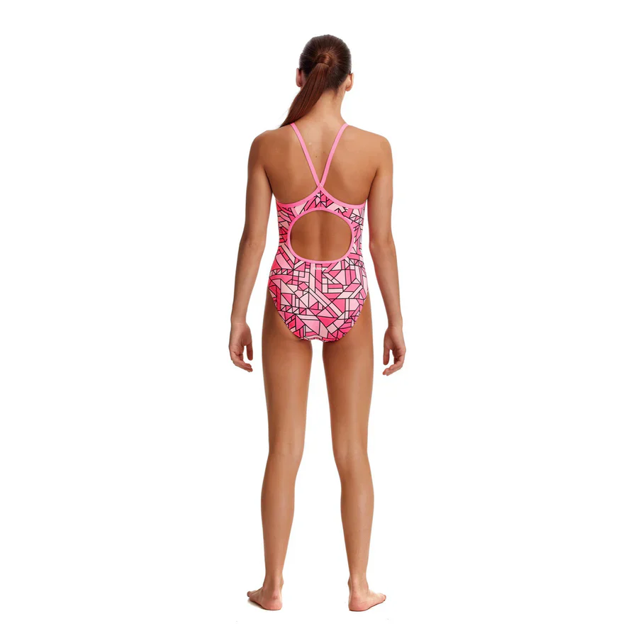 Way Funky Funkita, Diamond Back One Piece Pink Pieces, Badeanzug, Kinder - Image 3