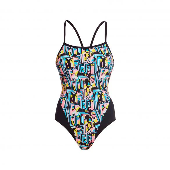 Way Funky Funkita Single Strap One Piece Abstracta, Badeanzug, Damen
