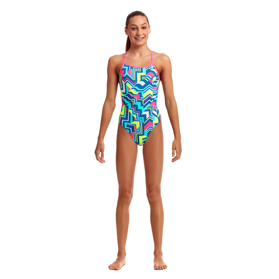 Way Funky Funkita Tie Me Tight One Piece Cut Lines, Badeanzug, Kinder - Image 2