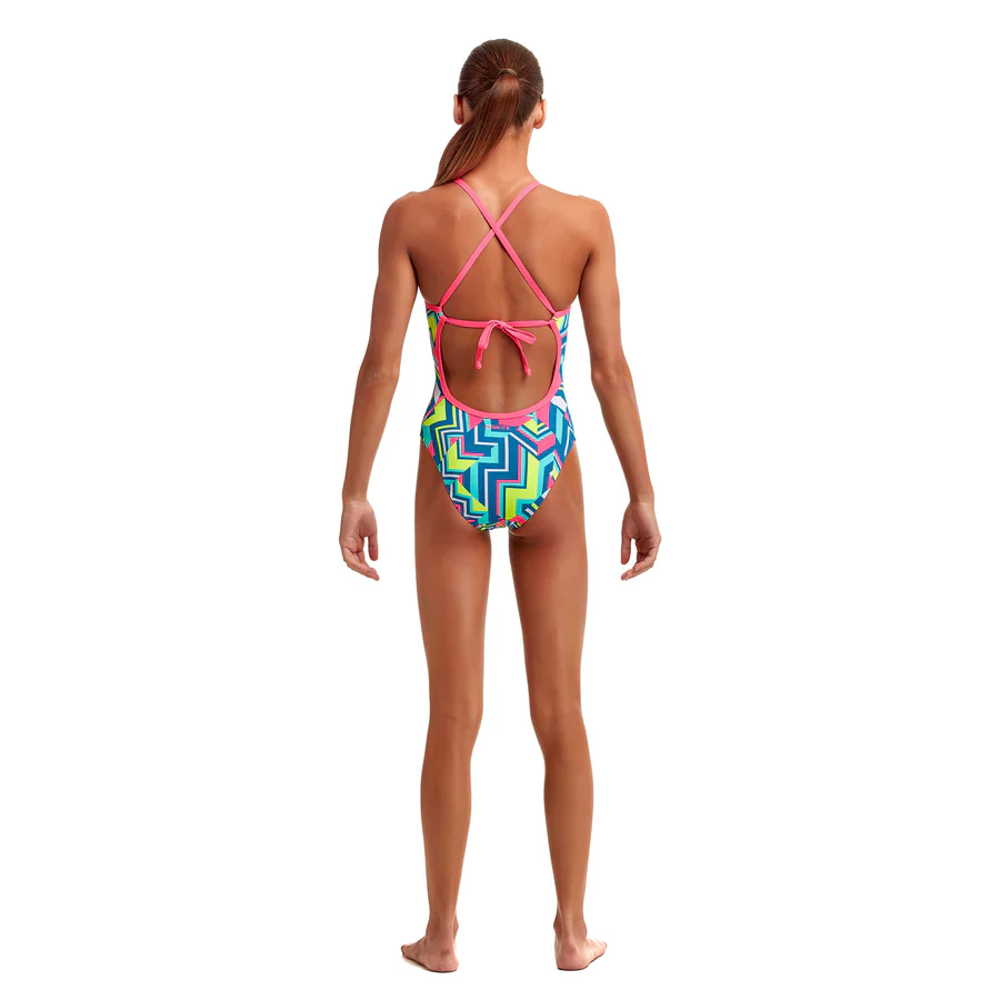 Way Funky Funkita Tie Me Tight One Piece Cut Lines, Badeanzug, Kinder - Image 3