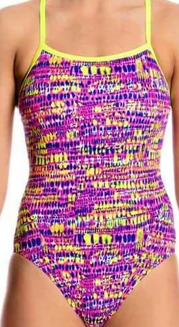 Way Funky Funkita, Toddler Girls Printed One Piece Dotty Dash, Badeanzug, Kinder