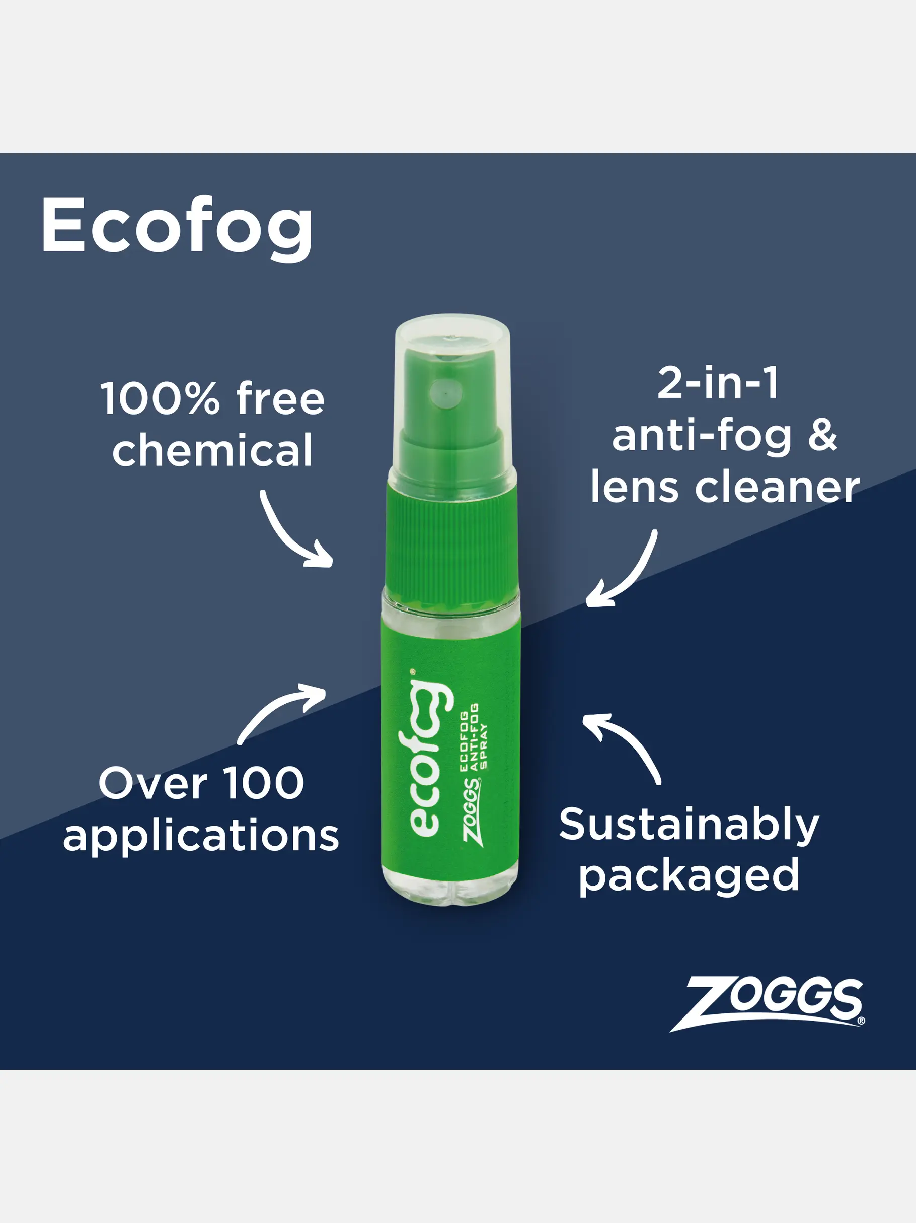 Zoggs Ecofog Anti Fog Spray, 15 ml - Image 3