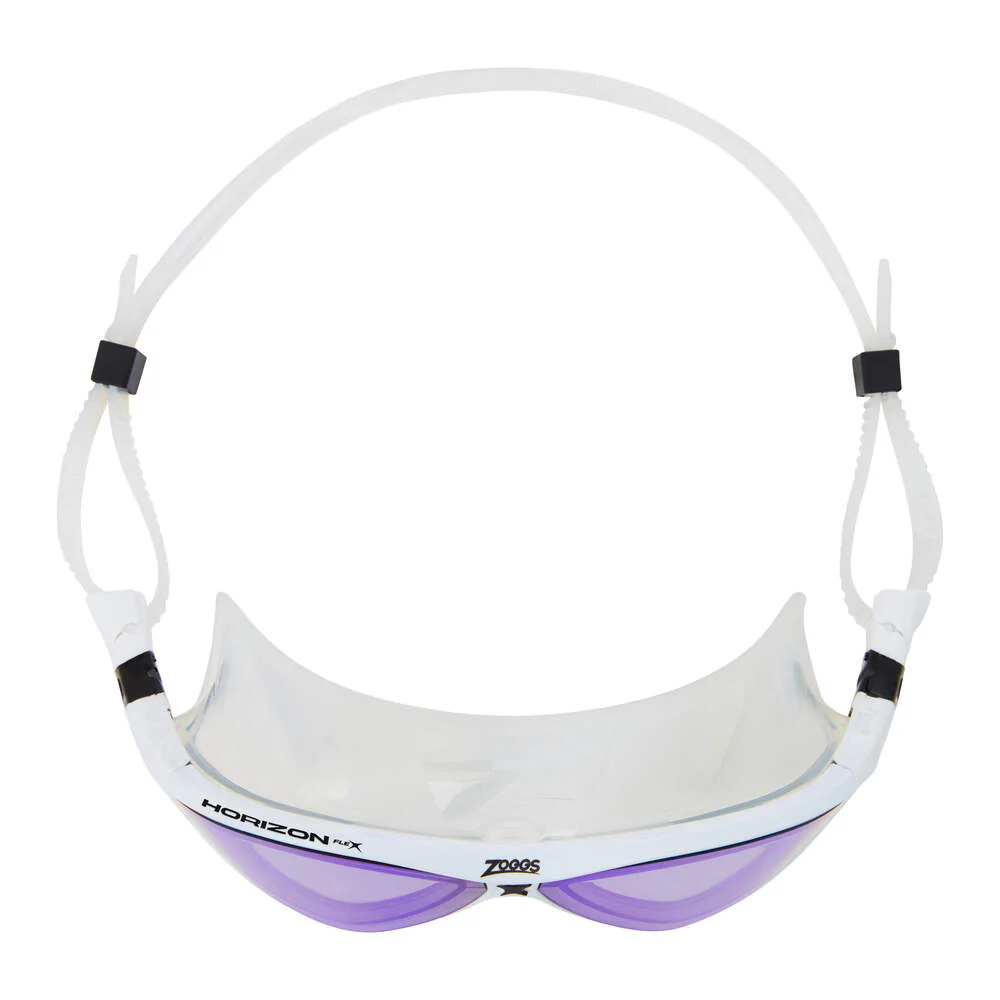 Zoggs Horizon Flex Mask Titanium, clear/white/mirrored blue - Image 2