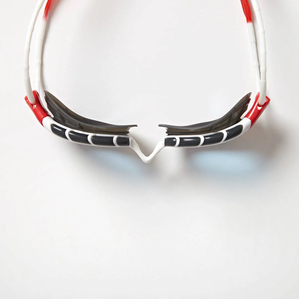 Zoggs Predator, Schwimmbrille, white/red/tint, blaue Gläser, rot/weiß - Image 4