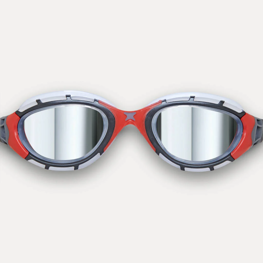 Zoggs Predator Flex Titanium, verspiegelte Gläser, rot/grau - Image 4