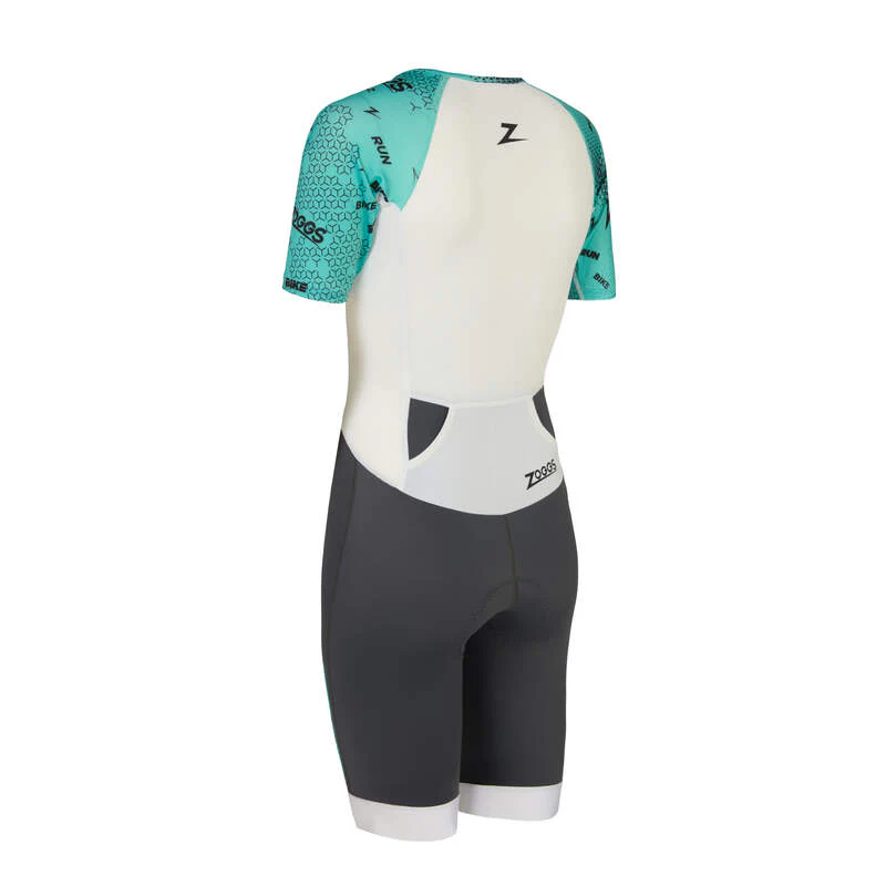 Zoggs Predator Trisuit Pro Lady, Damen, Grey/Turquoise/White - Image 2