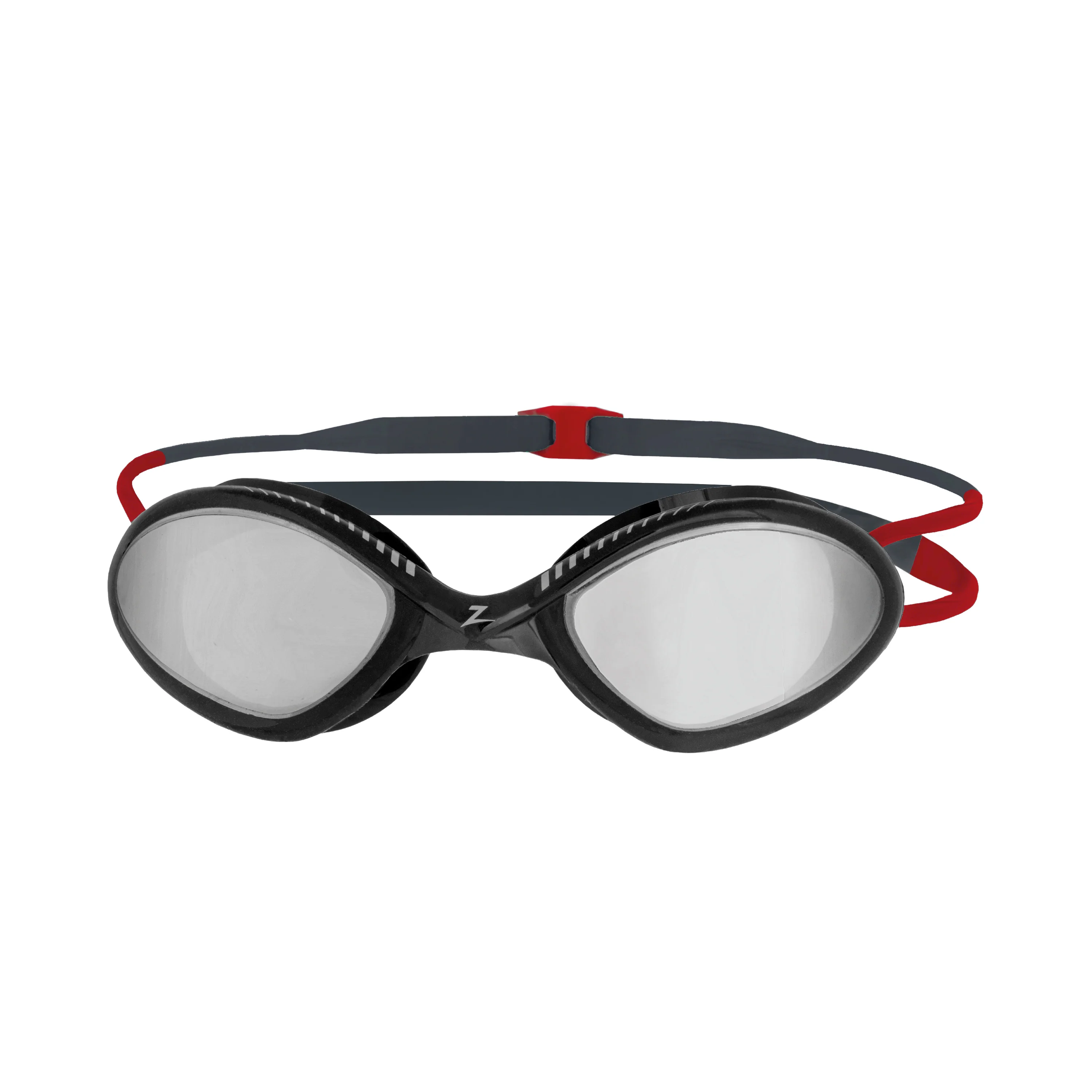 Zoggs Tiger Titanium, grey/red/mirrored smoke, grau/rot