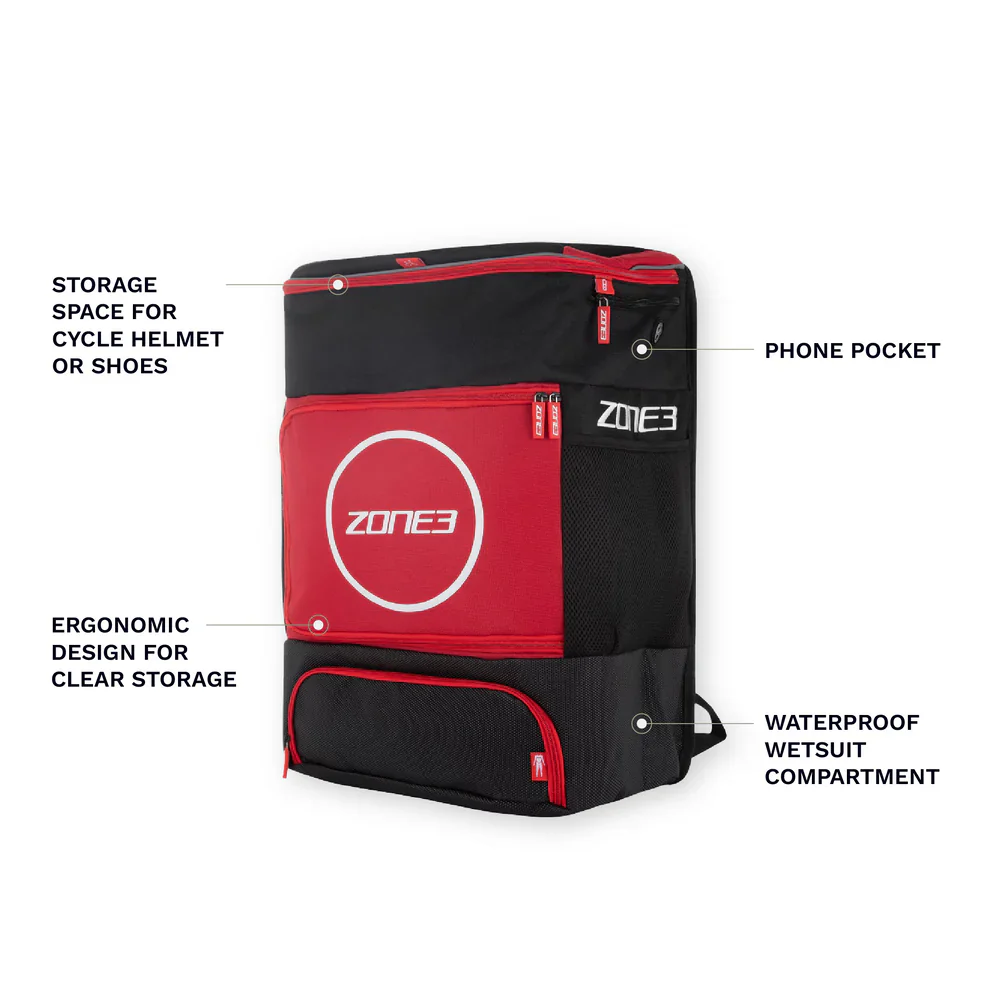 Zone3 Award Winning Transition Backpack, schwarz/rot - Image 7