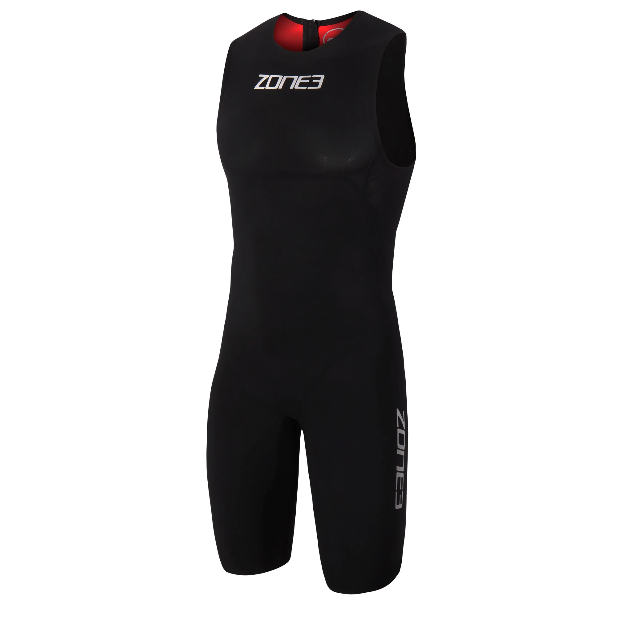 ZONE3 Streamline Sleeveless Swimskin, Herren, black/red