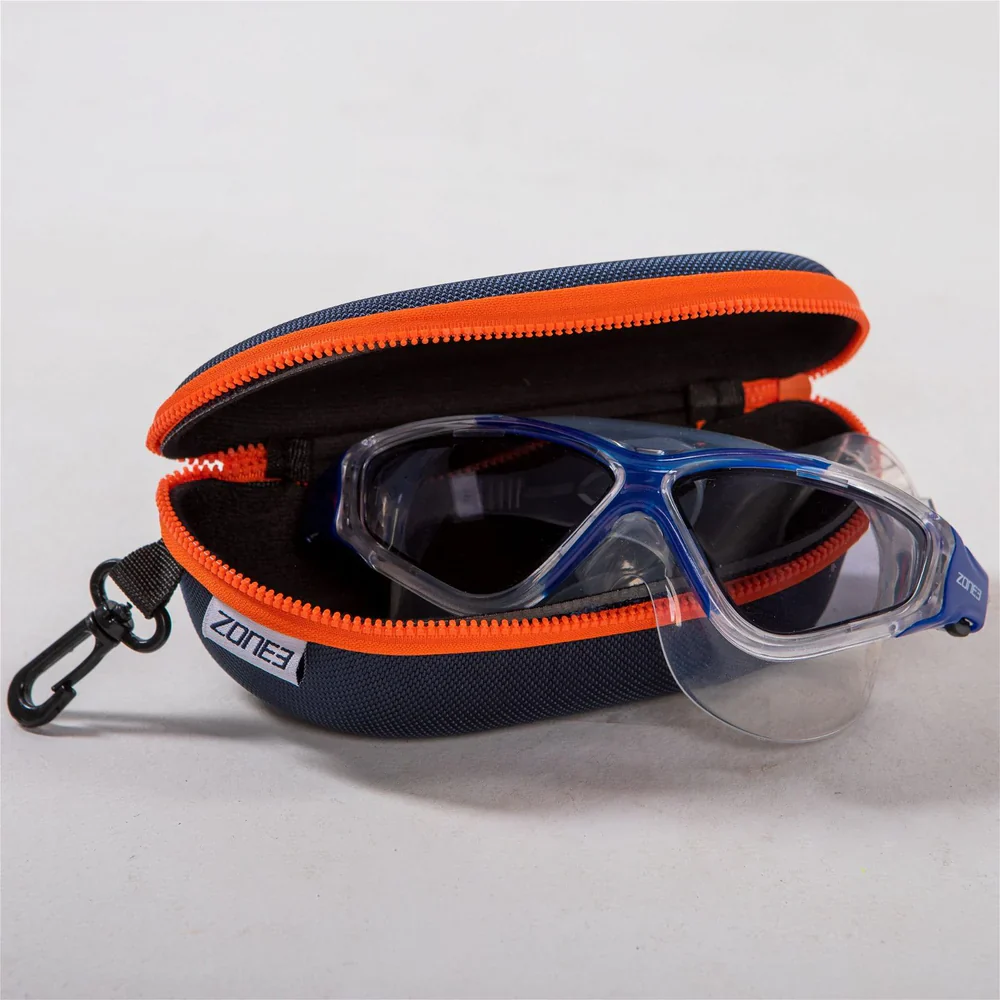 Zone3 Protective Swim Goggle Case, Schwimmbrillenetui, Navy/Orange - Image 3