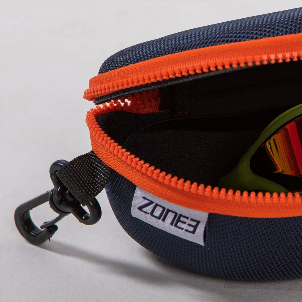 Zone3 Protective Swim Goggle Case, Schwimmbrillenetui, Navy/Orange - Image 4