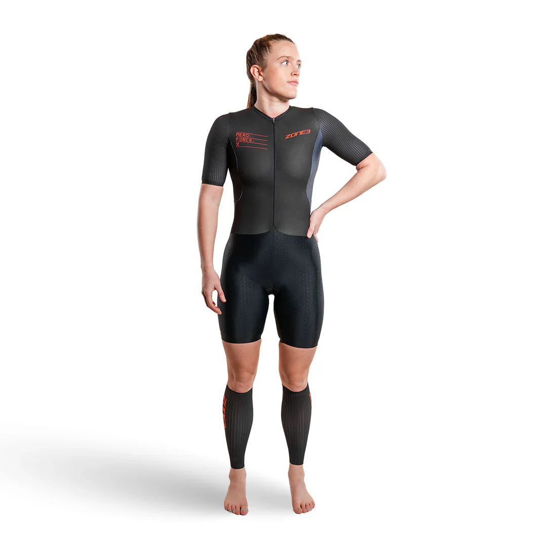 Zone3 Women's Aeroforce X II Short Sleeve Trisuit, Damen, Black